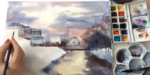 Акварельный скетчинг. Екатеринбург, пейзаж - Обабк_0.jpg